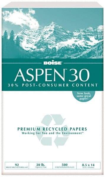Boise - 8-1/2" x 14" White Copy Paper - Use with Laser Printers, High-Speed Copiers, Plain Paper Fax Machines - Apex Tool & Supply