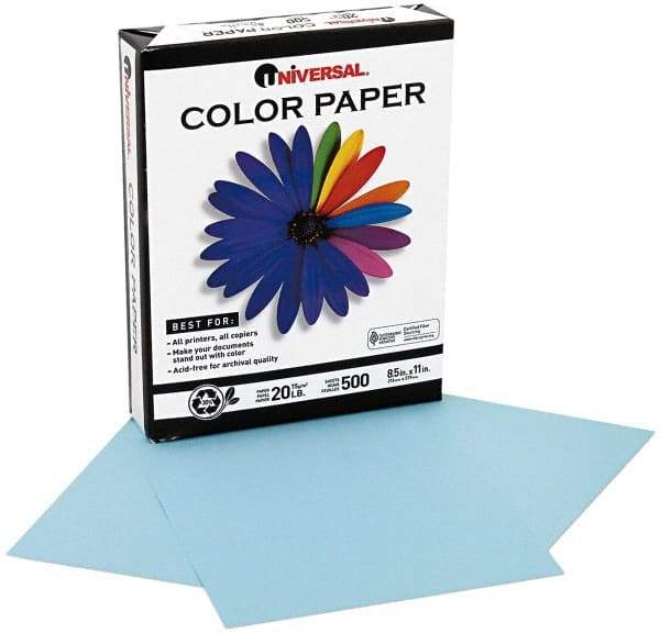 UNIVERSAL - 8-1/2" x 11" Blue Copy Paper - Use with Laser Printers, Copiers, Offset Presses, Spirit Duplicators - Apex Tool & Supply