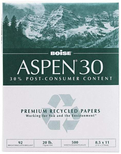 Boise - 8-1/2" x 11" White Copy Paper - Use with Laser Printers, High-Speed Copiers, Plain Paper Fax Machines - Apex Tool & Supply