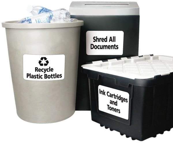 AVERY - 5" Wide x 8-1/8" Long, White Paper Name Badge Labels - For Laser Printers - Apex Tool & Supply