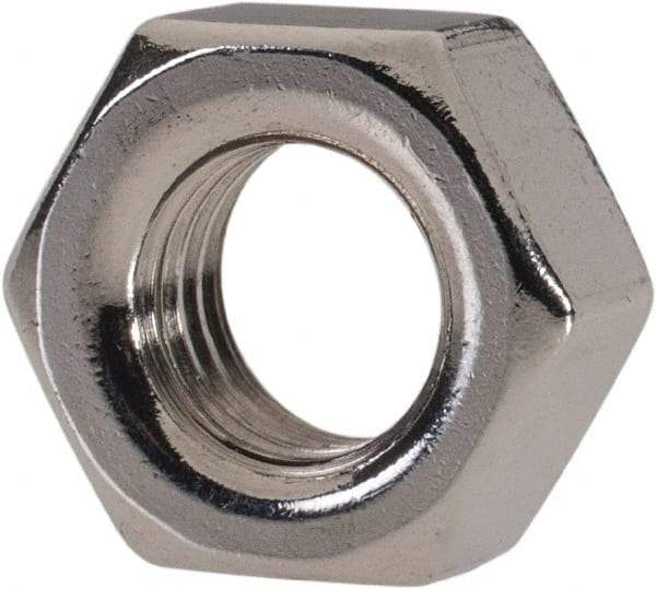 Value Collection - M7x1.00 Metric Coarse Stainless Steel Right Hand Hex Nut - 11mm Across Flats, 5.5mm High, Uncoated - Apex Tool & Supply