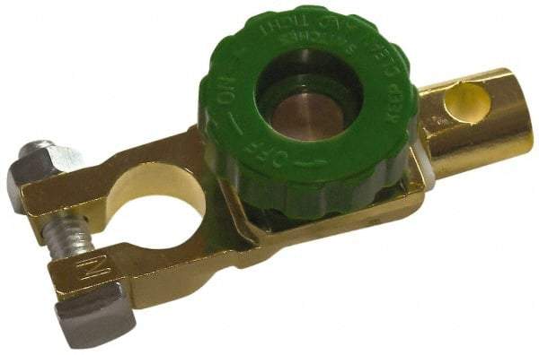 Battery Doctor - 1 Position, 12 Volt, 125 Continuous Amp, Top Mount Battery Switch - Battery Knife Switch Sequence, 1 Switch, Gold - Apex Tool & Supply