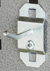 Triton - 3/16" Diam, 1/2" Long Single Angled End Pegboard Hook - 1-3/8" Projection, 30° Bend, 19/64" Bend Length, Steel - Apex Tool & Supply