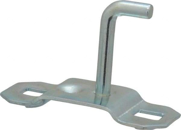 Triton - 3/16" Diam, 1" Long Single Angled End Pegboard Hook - 1-1/4" Projection, 90° Bend, 5/8" Bend Length, Steel - Apex Tool & Supply