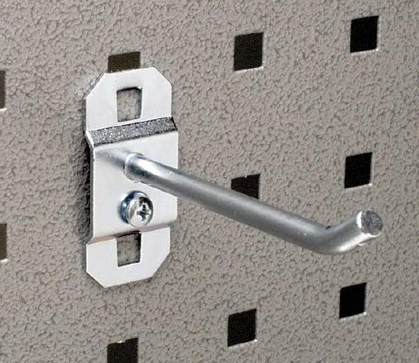 Triton - 1/4" Diam, 3" Long Single Angled End Pegboard Hook - 3-1/2" Projection, 30° Bend, 1/2" Bend Length, Steel - Apex Tool & Supply