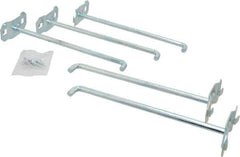 Triton - 1/4" Diam, 6" Long Single Angled End Pegboard Hook - 6-3/8" Projection, 90° Bend, 45/64" Bend Length, Steel - Apex Tool & Supply