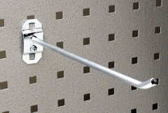 Triton - 1/4" Diam, 8" Long Single Angled End Pegboard Hook - 8-3/4" Projection, 30° Bend, 1/2" Bend Length, Steel - Apex Tool & Supply