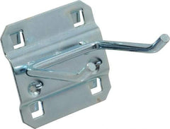 Triton - 3/16" Diam, 2" Long Double Arm Pegboard Hook - 2-3/4" Projection, 30° Bend, 1/2" Bend Length, Steel - Apex Tool & Supply