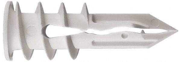 Toggler - #6 to 8 Screw, 1/4" Diam, 1-1/4" Long, 3/8 to 5/8" Thick, Self Drilling Drywall & Hollow Wall Anchor - Thermoplastic Alloy, Grade Proprietary Thermoplastic Alloy, Use in Drywall - Apex Tool & Supply