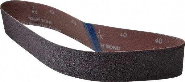 Norton - 2" Wide x 30" OAL, 40 Grit, Aluminum Oxide Abrasive Belt - Aluminum Oxide, Coarse, Coated, Series R228 - Apex Tool & Supply