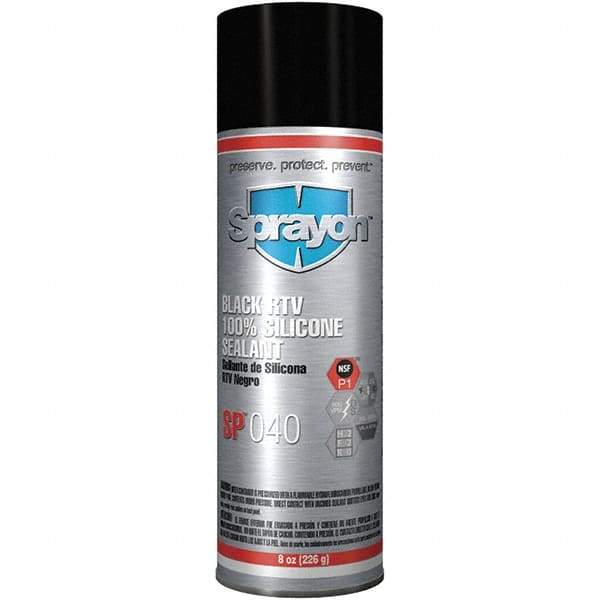 Sprayon - 8 oz Automotive Gasket Sealant - 122°F Max, Black, Comes in Aerosol Can - Apex Tool & Supply