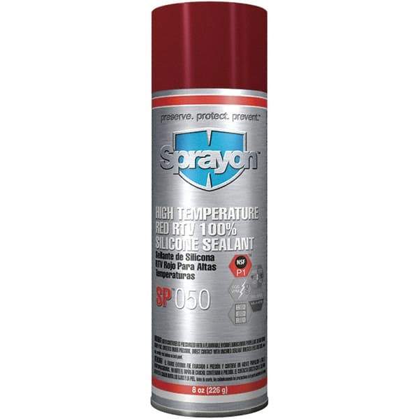 Sprayon - 8 oz Automotive Gasket Sealant - 122°F Max, Red, Comes in Aerosol Can - Apex Tool & Supply