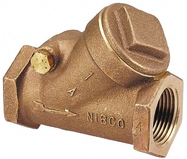 NIBCO - 1-1/2" Bronze Check Valve - Y-Pattern, FNPT x FNPT, 200 WOG - Apex Tool & Supply