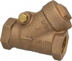 NIBCO - 1/2" Bronze Check Valve - Y-Pattern, FNPT x FNPT, 200 WOG - Apex Tool & Supply