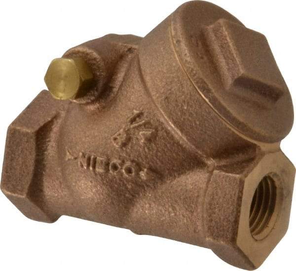 NIBCO - 1/4" Bronze Check Valve - Y-Pattern, FNPT x FNPT, 200 WOG - Apex Tool & Supply