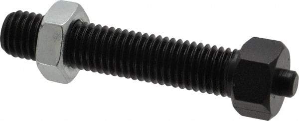 Jergens - 5/8-11 Thread, 7/8" Size, 3-27/32" Long, Black Oxide Coated, Low Carbon Steel Clamp Rest - 2-15/16" Thread Length, 11/32" Pin Diam x 3/16" Pin Height, 1/2" Nut Height - Apex Tool & Supply