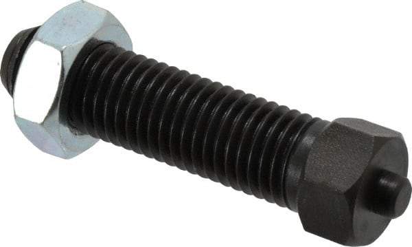 Jergens - 3/4-10 Thread, 7/8" Size, 3-1/2" Long, Black Oxide Coated, Low Carbon Steel Clamp Rest - 2-3/8" Thread Length, 11/32" Pin Diam x 3/16" Pin Height, 1/2" Nut Height - Apex Tool & Supply