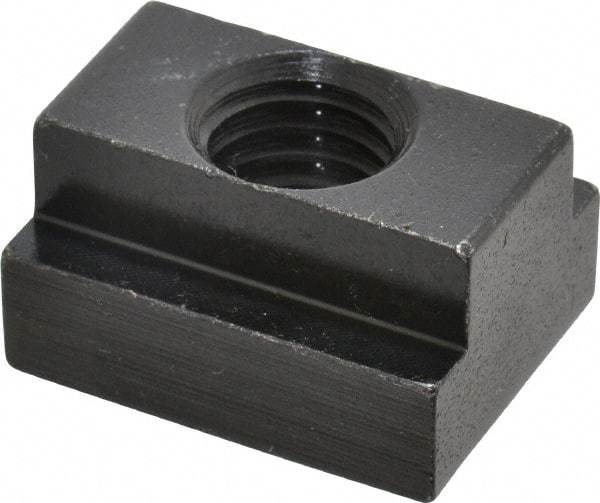 Jergens - 1/2-13 Blind Tapped T Slot Nut - 9/16" Slot Width, 7/8 x 11/32" Base Width x Height, 1-1/8 x 5/8" OAL x Height - Apex Tool & Supply
