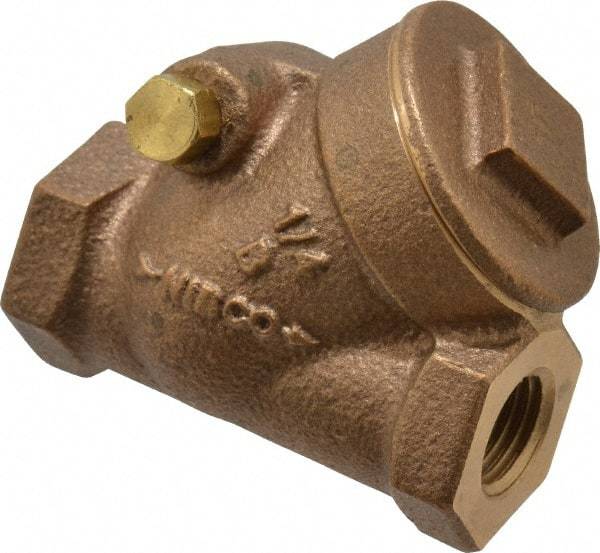 NIBCO - 1/4" Bronze Check Valve - Y-Pattern, FNPT x FNPT, 200 WOG - Apex Tool & Supply