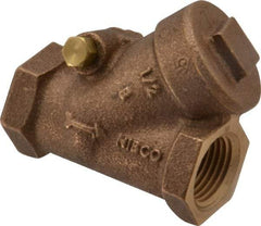 NIBCO - 1/2" Bronze Check Valve - Y-Pattern, FNPT x FNPT, 200 WOG - Apex Tool & Supply
