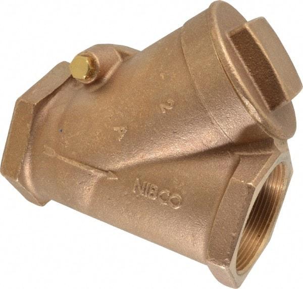 NIBCO - 2" Bronze Check Valve - Y-Pattern, FNPT x FNPT, 200 WOG - Apex Tool & Supply
