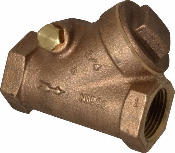 NIBCO - 3/4" Bronze Check Valve - Y-Pattern, FNPT x FNPT, 300 WOG - Apex Tool & Supply