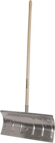 UnionTools - 24 Inch Wide Blade x 12 Inch High Blade Pusher Snow Shovel - 48 Inch Long Hardwood Handle - Apex Tool & Supply