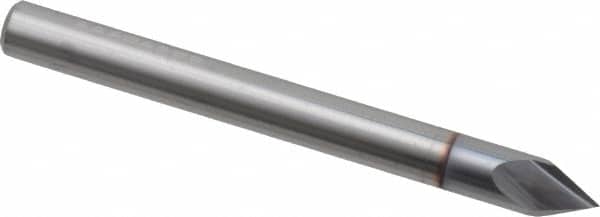 Accupro - 3/16" Diam 2 Flute Single End Solid Carbide Chamfer Mill - Apex Tool & Supply