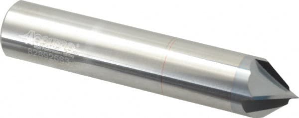 Accupro - 3/4" Diam 4 Flute Single End Solid Carbide Chamfer Mill - Apex Tool & Supply