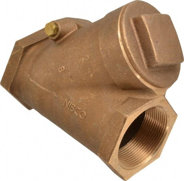 NIBCO - 2" Bronze Check Valve - Y-Pattern, FNPT x FNPT, 400 WOG - Apex Tool & Supply
