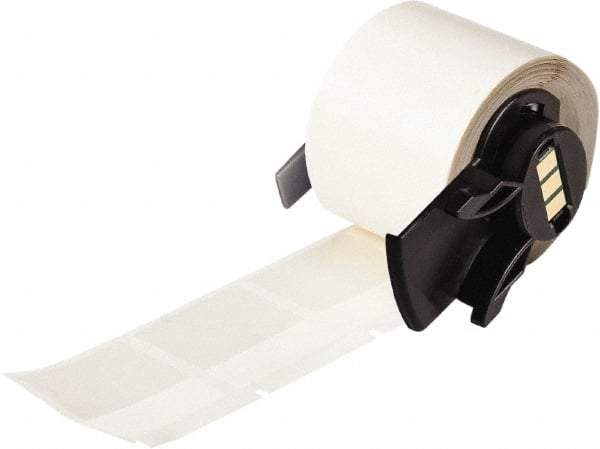 Brady - 1-1/2" Wide x 1-1/2" Long, Clear/White Vinyl Cable Tag - For BMP61 Labeling System, BMP71 Label Printer, TLS 2200 Thermal Labeling System, TLS-pc Link Thermal Labeling System - Apex Tool & Supply