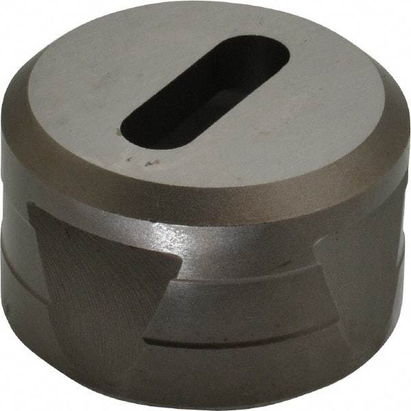 Cleveland Steel Tool - 1-3/32 Inch Long x 11/32 Inch Wide Oblong Ironworker Die - 1-13/16 Inch Head Diameter, 1-1/8 Inch Head Height - Apex Tool & Supply
