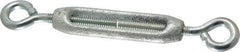 Made in USA - 74 Lb Load Limit, 1/4" Thread Diam, 2-1/4" Take Up, Malleable Iron Eye & Eye Turnbuckle - 2-5/16" Body Length, 11/64" Neck Length, 5-1/2" Closed Length - Apex Tool & Supply