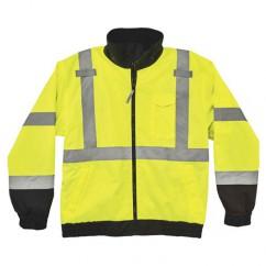 8379 L LIME FLEECE LINED BOMBER - Apex Tool & Supply