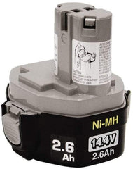 Makita - 14.4 Volt NiMH Power Tool Battery - 2.6 Ahr Capacity, 1 hr Charge Time, Series Mforce - Apex Tool & Supply