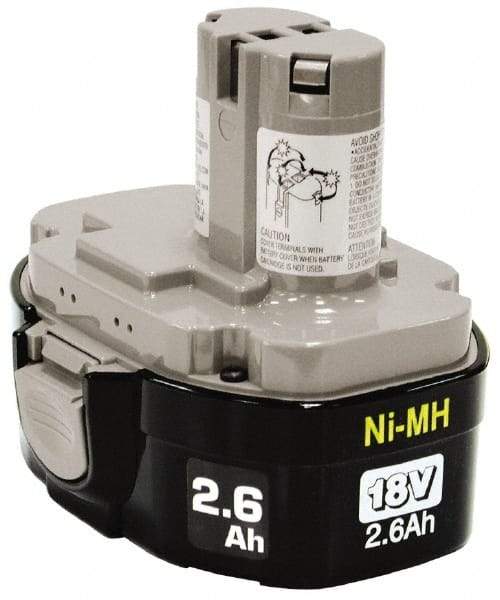 Makita - 18 Volt NiMH Power Tool Battery - 2.6 Ahr Capacity, 1 hr Charge Time, Series Mforce - Apex Tool & Supply