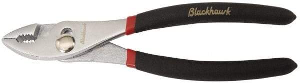 Blackhawk by Proto - 8-1/8" OAL, 15/16" Jaw Length, 1-3/16" Jaw Width, Slip Joint Pliers - Curved Jaw, Curved Head, Wire Cutting Shear - Apex Tool & Supply