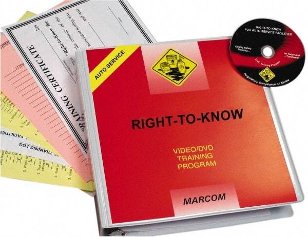 Marcom - Right to Know for Auto Service Facilities, Multimedia Training Kit - 21 Minute Run Time DVD, English and Spanish - Apex Tool & Supply