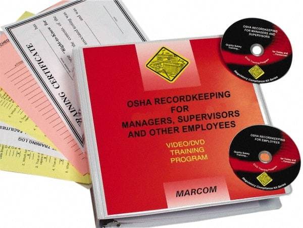Marcom - OSHA Recordkeeping for Managers, Supervisors and Employees, Multimedia Training Kit - 37 Minute Run Time DVD, English and Spanish - Apex Tool & Supply