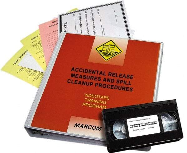 Marcom - Accidental Release Measures and Spill Cleanup Procedures, Multimedia Training Kit - 19 min Run Time DVD, 1 Course, English & Spanish - Apex Tool & Supply