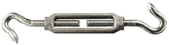 Made in USA - 174 Lb Load Limit, 3/8" Thread Diam, 2-7/8" Take Up, Malleable Iron Hook & Hook Turnbuckle - 3-7/8" Body Length, 1/4" Neck Length, 7-1/2" Closed Length - Apex Tool & Supply