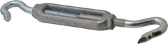 Made in USA - 174 Lb Load Limit, 3/8" Thread Diam, 2-7/8" Take Up, Aluminum Hook & Hook Turnbuckle - 3-7/8" Body Length, 1/4" Neck Length, 7-1/2" Closed Length - Apex Tool & Supply