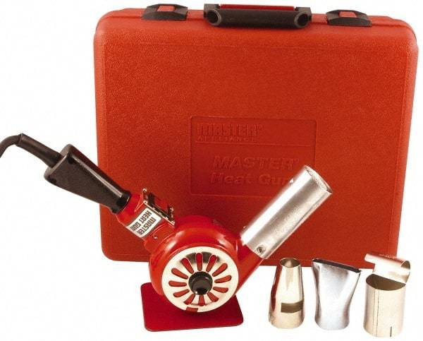 Master Appliance - 200 to 300°F Heat Setting, 23 CFM Air Flow, Heat Gun Kit - 120 Volts, 5 Amps, 600 Watts, 6' Cord Length - Apex Tool & Supply