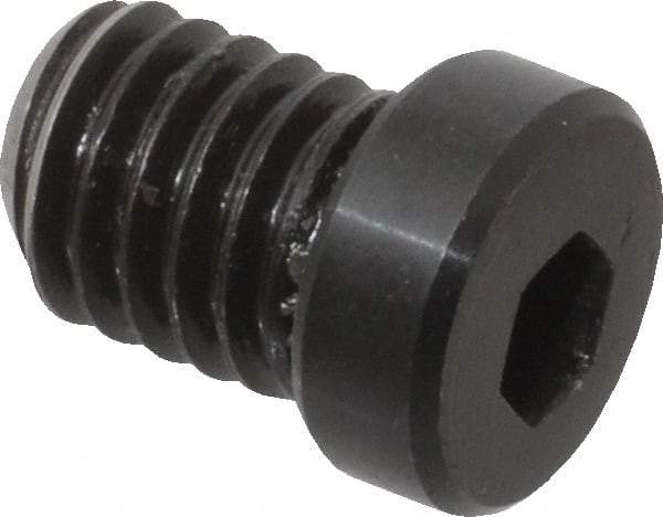 Mitee-Bite - 3/8-16, 1/2" Length, Carbon Steel, Black Oxide Finish, Cam Clamp Screw - 3/16" Drive, Use with Mitee-Bite Fixture Clamps - Apex Tool & Supply