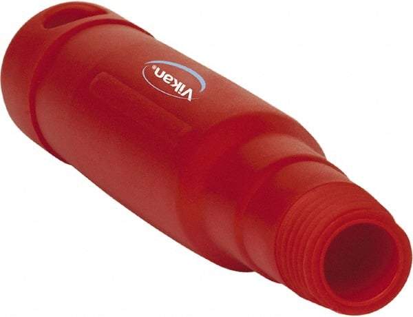 Vikan - 6-1/2 x 1-5/32" Polypropylene Squeegee Handle - European Threaded Connection, Red - Apex Tool & Supply