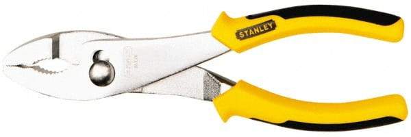 Stanley - 8-3/8" OAL, 1-11/16" Jaw Length, Slip Joint Pliers - 2 Positions, Serrated Jaw, Slip Joint Head, Slip Joint Plier Tool, Serrated Pipe Jaw - Apex Tool & Supply
