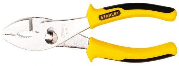 Stanley - 6-5/8" OAL, 1-27/64" Jaw Length, Slip Joint Pliers - 2 Positions, Serrated Jaw, Slip Joint Head, Slip Joint Plier Tool, Serrated Pipe Jaw - Apex Tool & Supply