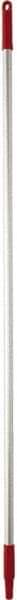Vikan - 59 x 1" Aluminum Squeegee Handle - European Threaded Connection, Red - Apex Tool & Supply