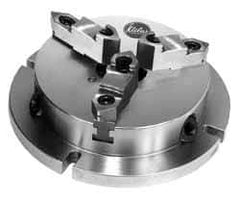 Atlas Workholding - 6" Chuck Diam, 0.28 to 2-3/4" External Chucking Diam, Low Profile Machining Chuck - 1.76" Through Hole, 1.9 to 5-1/2" Internal Chucking Diam, 8.67" Base Width x 2.43" Base Height - Apex Tool & Supply