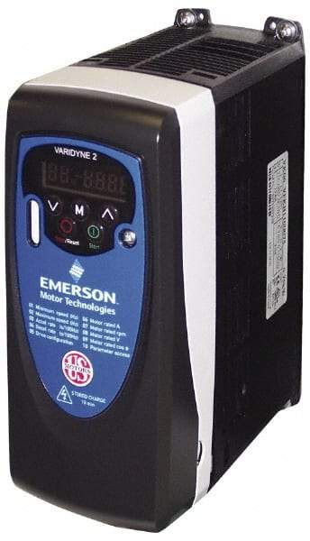 US Motors - Three Phase, 110-120 Volt, 1-1/2 hp, Variable Frequency Drive - 3.4" Wide x 6.2" Deep x 8" High, NEMA 1 - Apex Tool & Supply